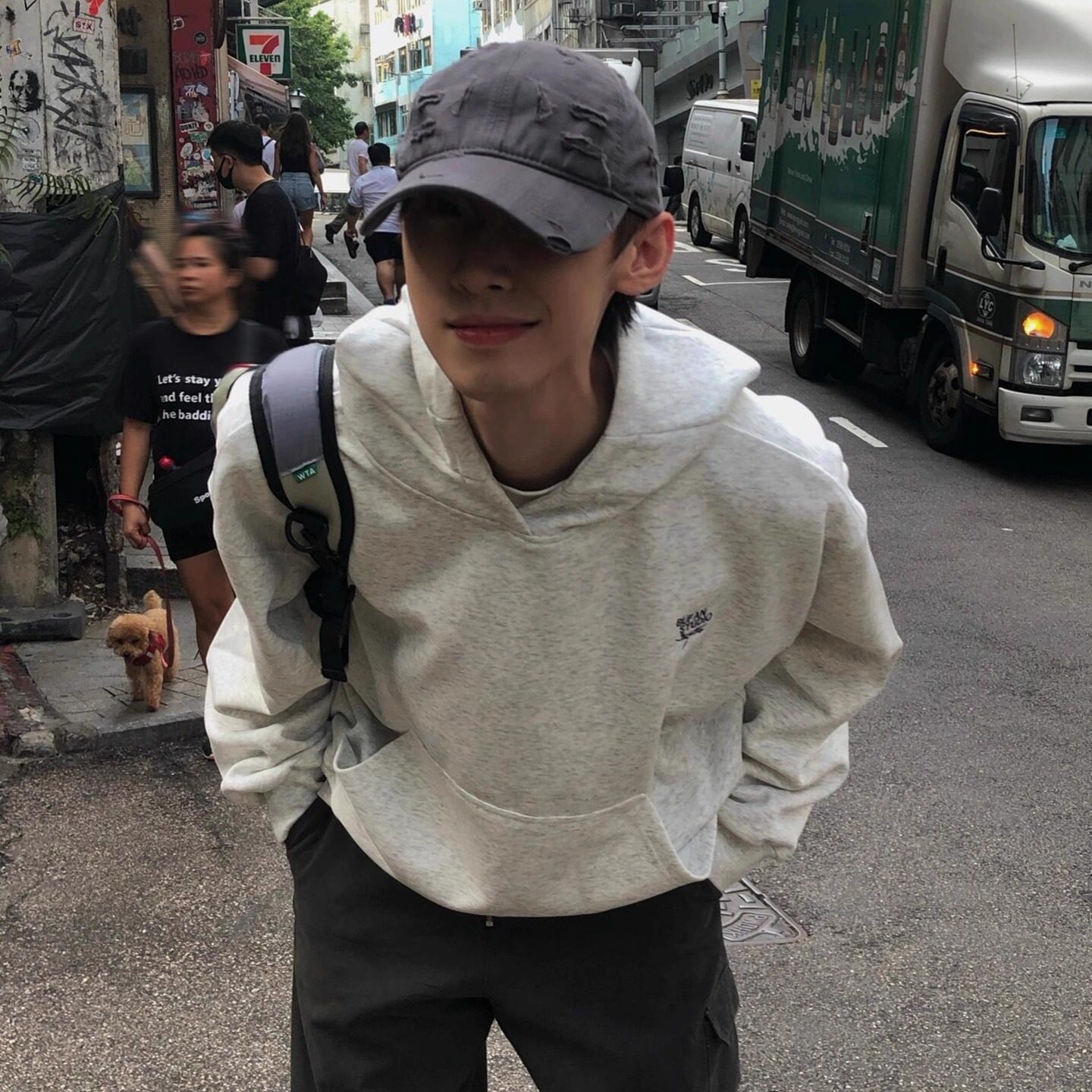 韩版复古帽男做旧破洞软顶鸭舌帽