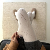 好乖啊～菱格纹尊嘟很高级 miu微透灰色复古外穿打底裤 女2026百搭