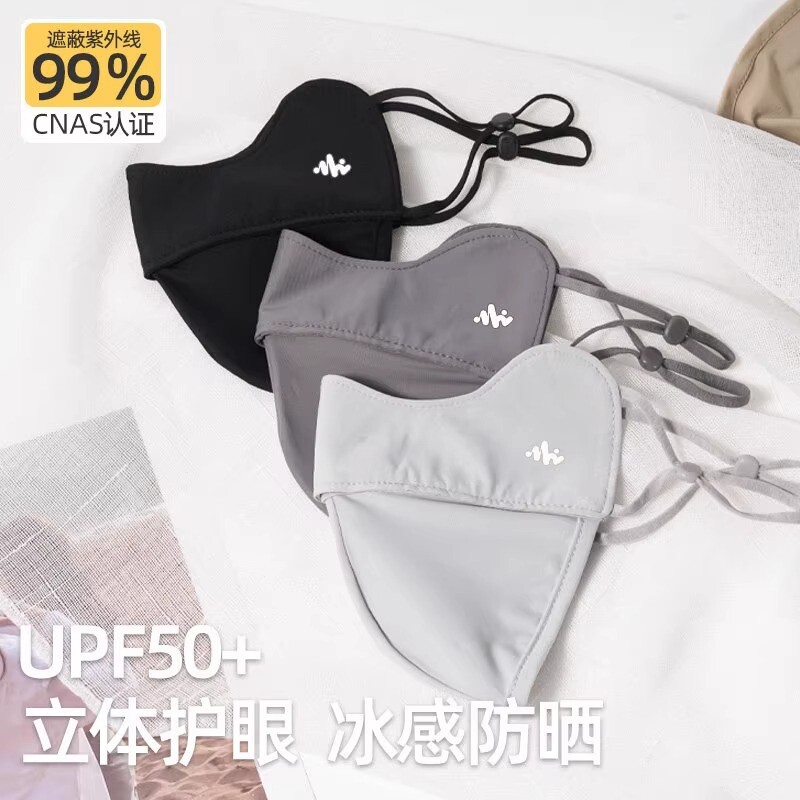 防晒口罩女高颜值夏季防紫外线面罩全脸冰丝透气遮阳薄款