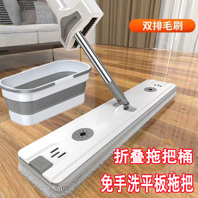 免手洗不锈钢懒人拖把家用