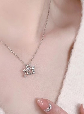 韩版ins精致跳动心星星项链女百搭小众设计高级情人节礼物选择