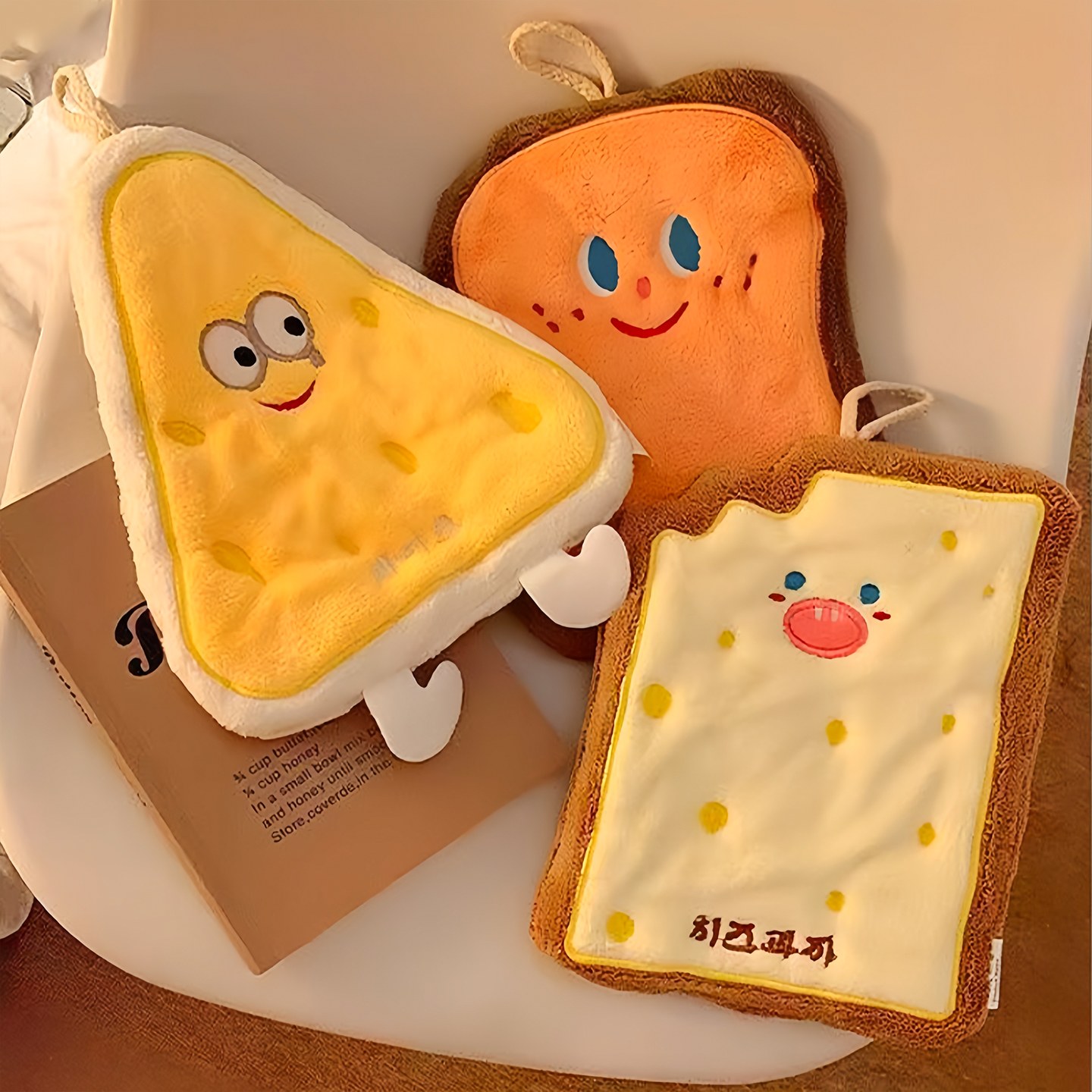 可爱擦手巾可挂式吸水加厚擦手帕