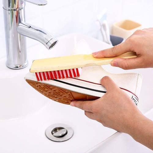 天然竹制鞋刷子硬毛多功能家用清洁刷洗鞋地毯衣物清