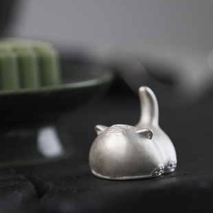 藏六造 纯银威风凛凛茶宠 纯银999