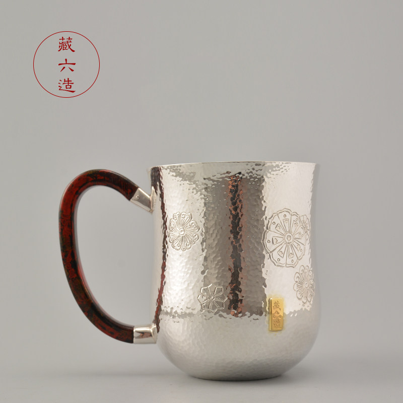 银壶 藏六造 皮球花凝露马克杯 纯银999分茶器 纯手工银壶公道杯,餐饮具,公道杯,淘宝优惠券,粉丝福利购,淘宝优惠卷