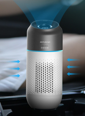 2020新款跨境PM2.5除甲醛感应式USB负离子车载空气净化器