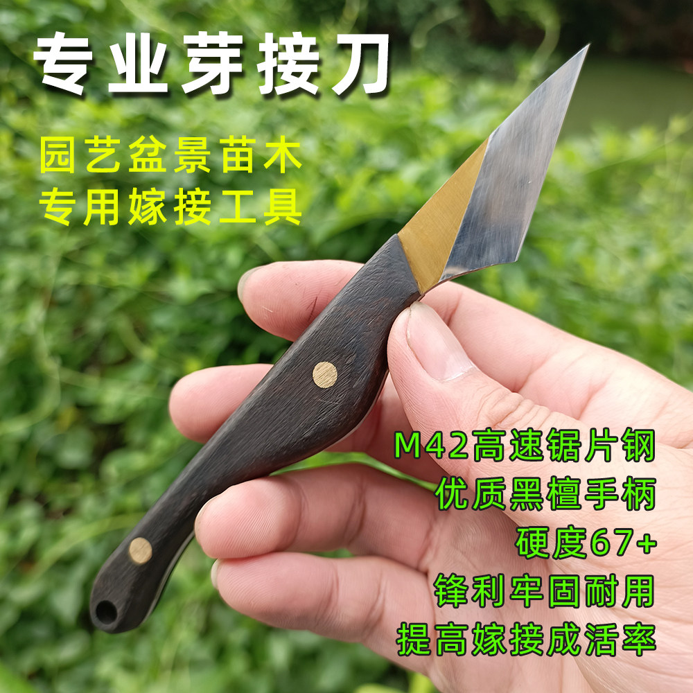 德国高速钢嫁接刀手工芽接刀高硬度67果树木盆景嫁接户外刀坯锯片