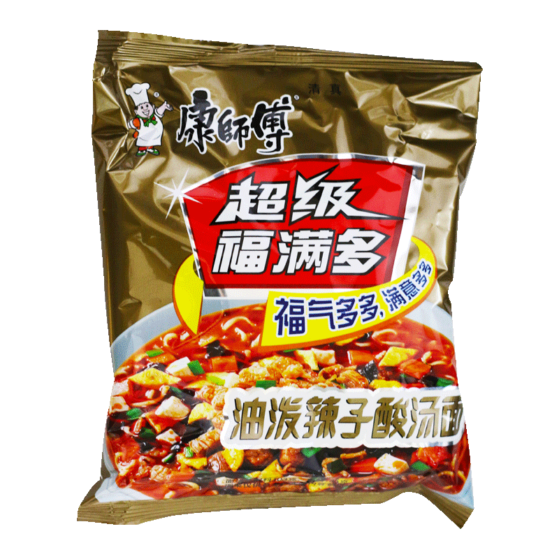 清真康师傅福满多油泼辣子酸汤面