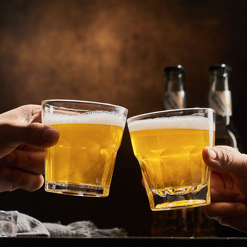 钢化玻璃酒杯八角杯洋酒杯四方杯酒吧啤酒杯耐热加厚KTV家用套装,餐饮具,啤酒杯,淘宝优惠券,粉丝福利购,淘宝优惠卷