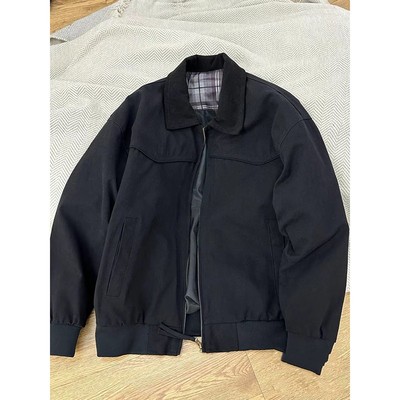 美式复古黑色底特律夹克外套潮牌