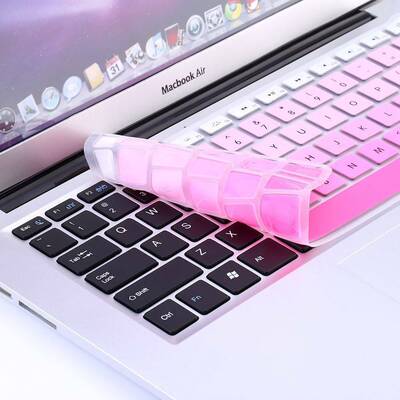 适用苹果macbook pro13键盘膜imac一体机彩虹渐变11寸air炫彩软膜