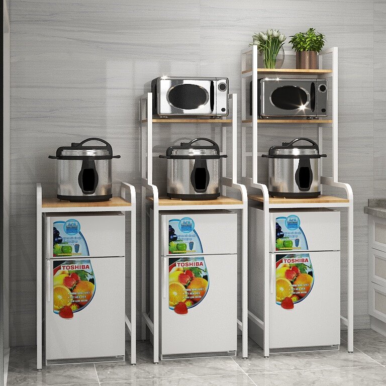 落地多层厨房置物架金属加厚简约图片