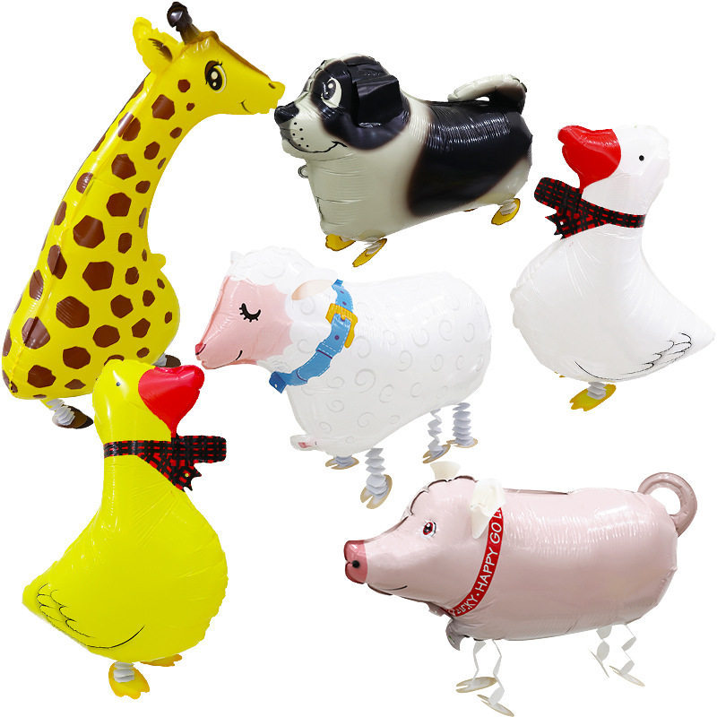 六一儿童节幼儿园生日派对网红卡通可爱宠物动物走路散步铝膜气球,节庆用品/礼品,飘空气球,淘宝优惠券,粉丝福利购,淘宝优惠卷
