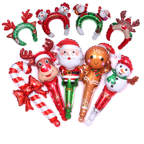 圣诞节汽球发箍头饰手持棒