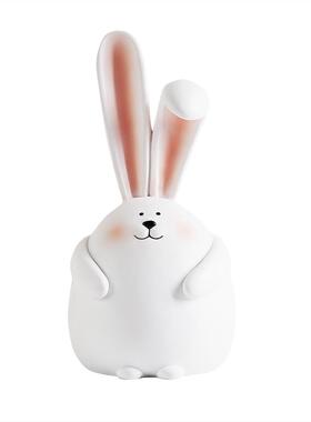 2026陶瓷兔年吉祥物小兔子玩偶公仔桌面家居装饰品日系治愈系礼物