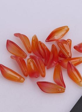 202520颗黄玛瑙系列琉璃花瓣树叶子diy手工发簪制作材料一戈diy