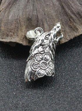 2026新款狼头款狼狗牙套吊坠 六字真言藏獒牙狼牙挂件饰品配件