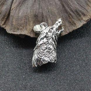 2026新款狼头款狼狗牙套吊坠 六字真言藏獒牙狼牙挂件饰品配件