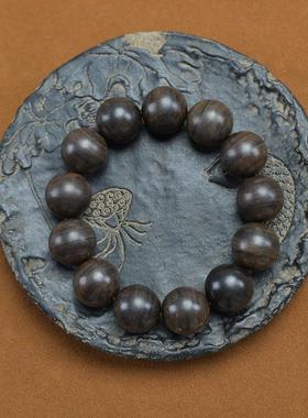 2026中式复古沉香木药沉佛珠手串直切桶珠沉贵宝男女文玩配饰熏香