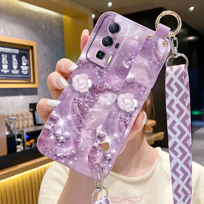 适用红米K60手机壳redmik60pro腕带支架22127RK46C新款液态硅胶23013RK75C斜跨挂绳奢华潮男女防摔创意软全包