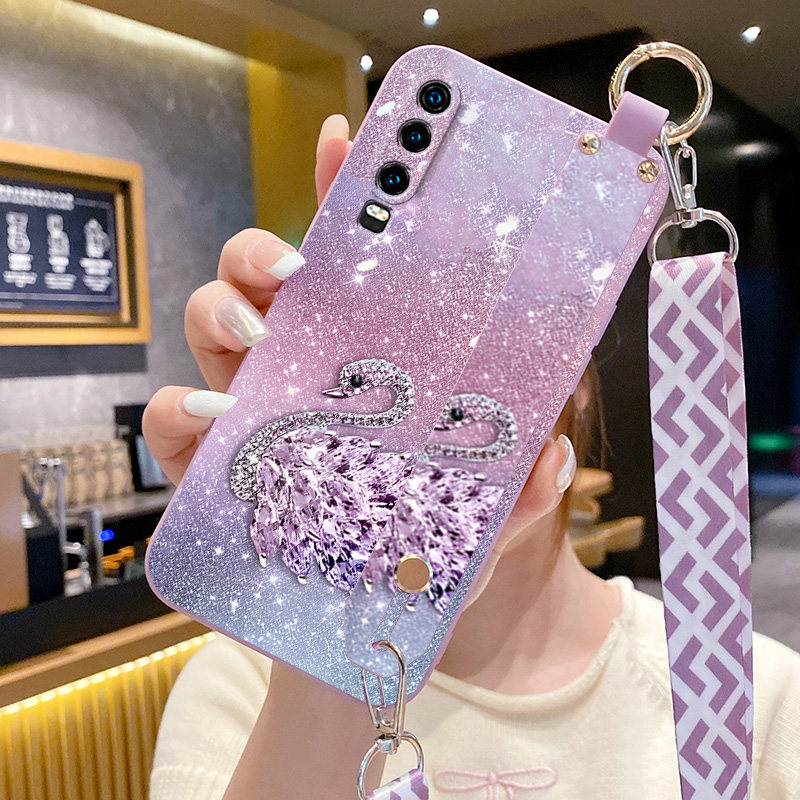 适用华为p30pro手机壳腕带支架huaweip30新款液态硅胶华为p10斜跨挂绳华为p10plus男女华为p20pro时尚创意潮