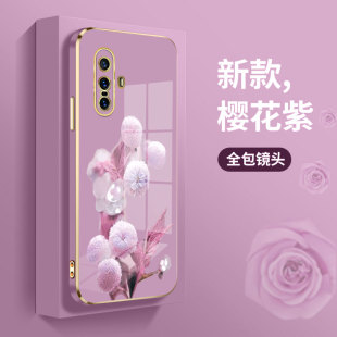 适用vivox30手机壳x21屏幕指纹版防摔vivox21i新款女vivox9Plus直边电镀壳vivox27pro超薄x23幻彩版镜头全包