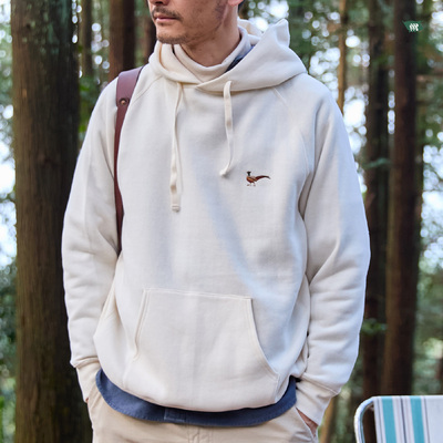 国棉壹厂咖啡染棉羊毛连帽卫衣