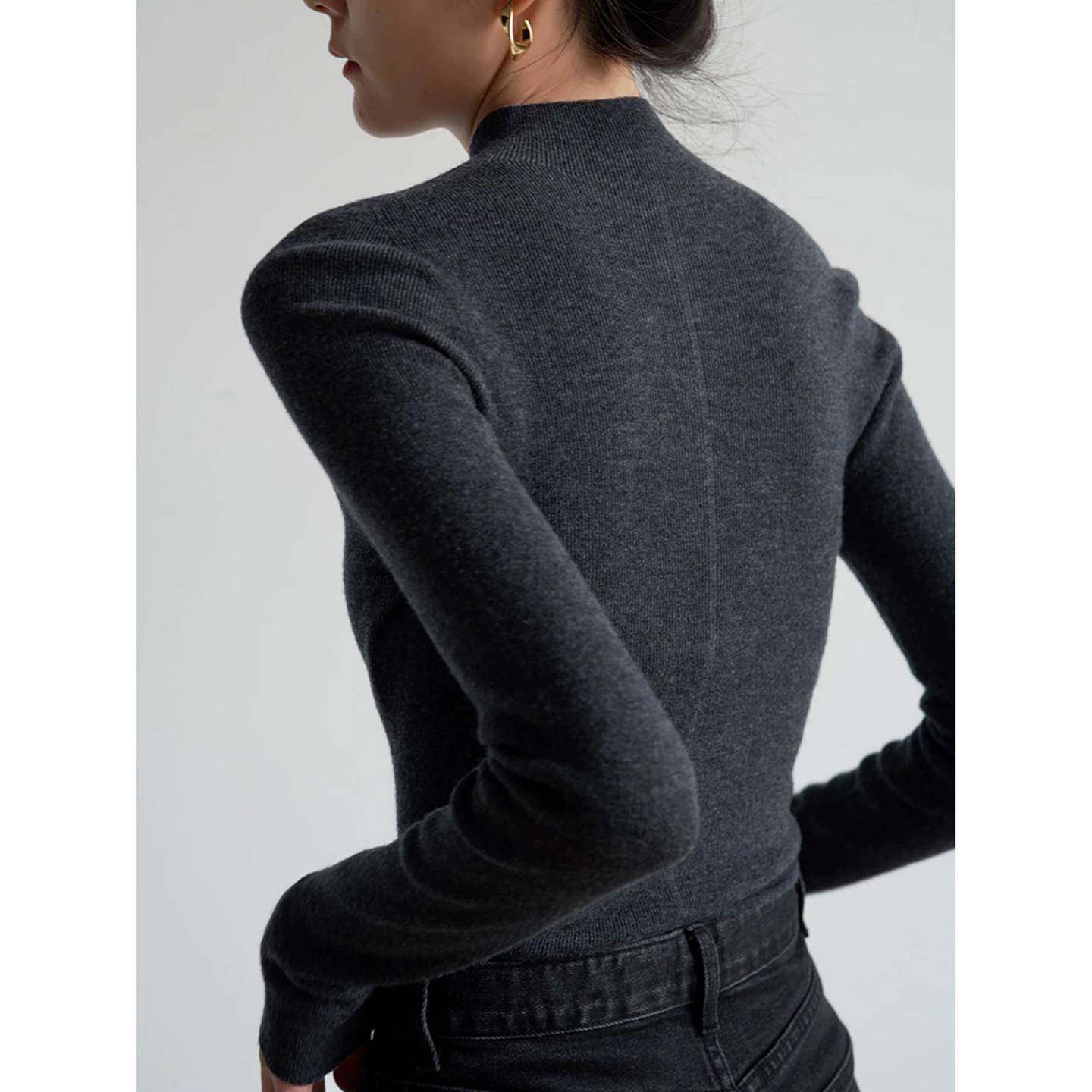无缝一体羊毛衫女秋冬高级感半高领内搭毛衣针织衫显瘦打底衫上衣,女装/女士精品,毛针织衫,淘宝优惠券,粉丝福利购,淘宝优惠卷