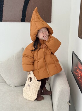 儿童羽绒服2025冬季新款男童女童羽绒服新国标90白鸭绒连帽童外套