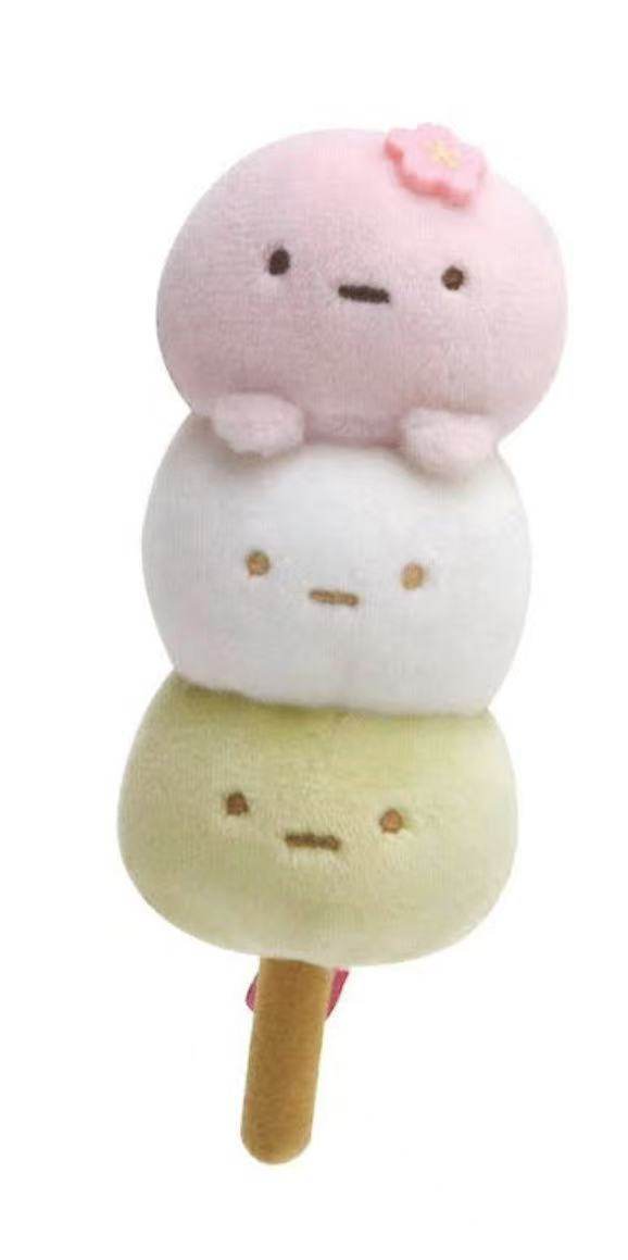 轻松小熊日系墙角落三色团子可爱大福创意和风毛绒挂件书包小挂饰