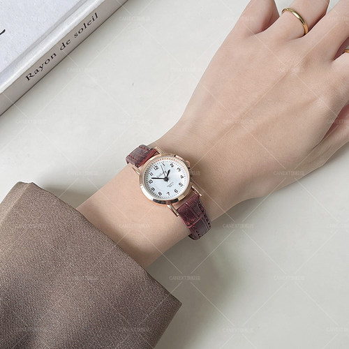 复古高颜值小表盘考试手表