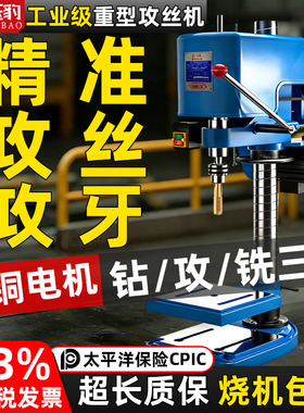 重型工业级台式攻丝机全自动小型电动攻牙机微型SWJ12/16套丝螺纹