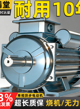 单相电机220V大马力小型两相0.75/1.1/1.5/2.2/3KW高速异步电动机