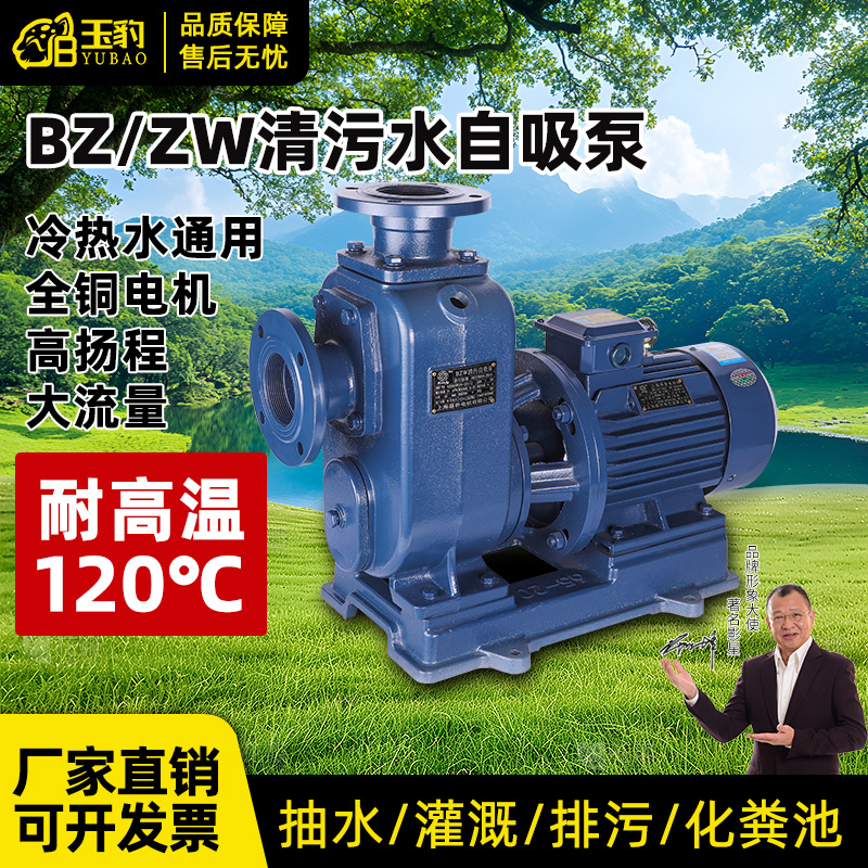 bz自吸泵380V耐腐大流量三相防堵塞防虫工业卧式大扬程清水泵
