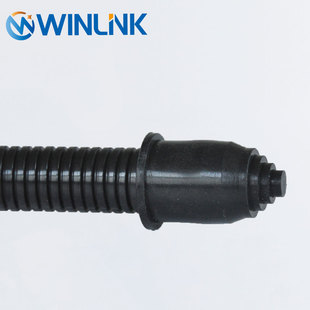 威联科WINLINK 尼龙波纹管末端护套宝塔式软管出线保护套黑色橡胶