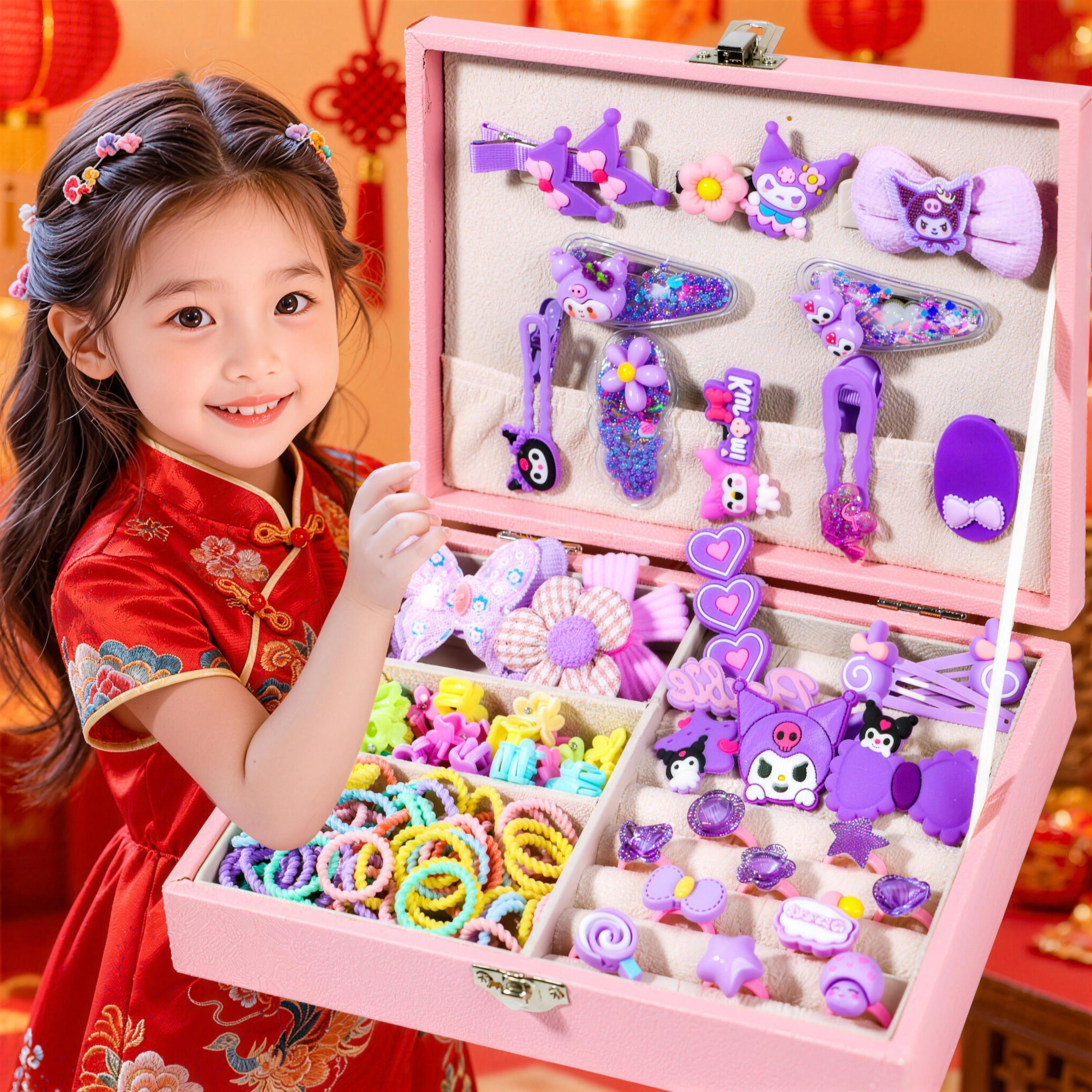 女孩库洛米发饰儿童高端发饰礼盒