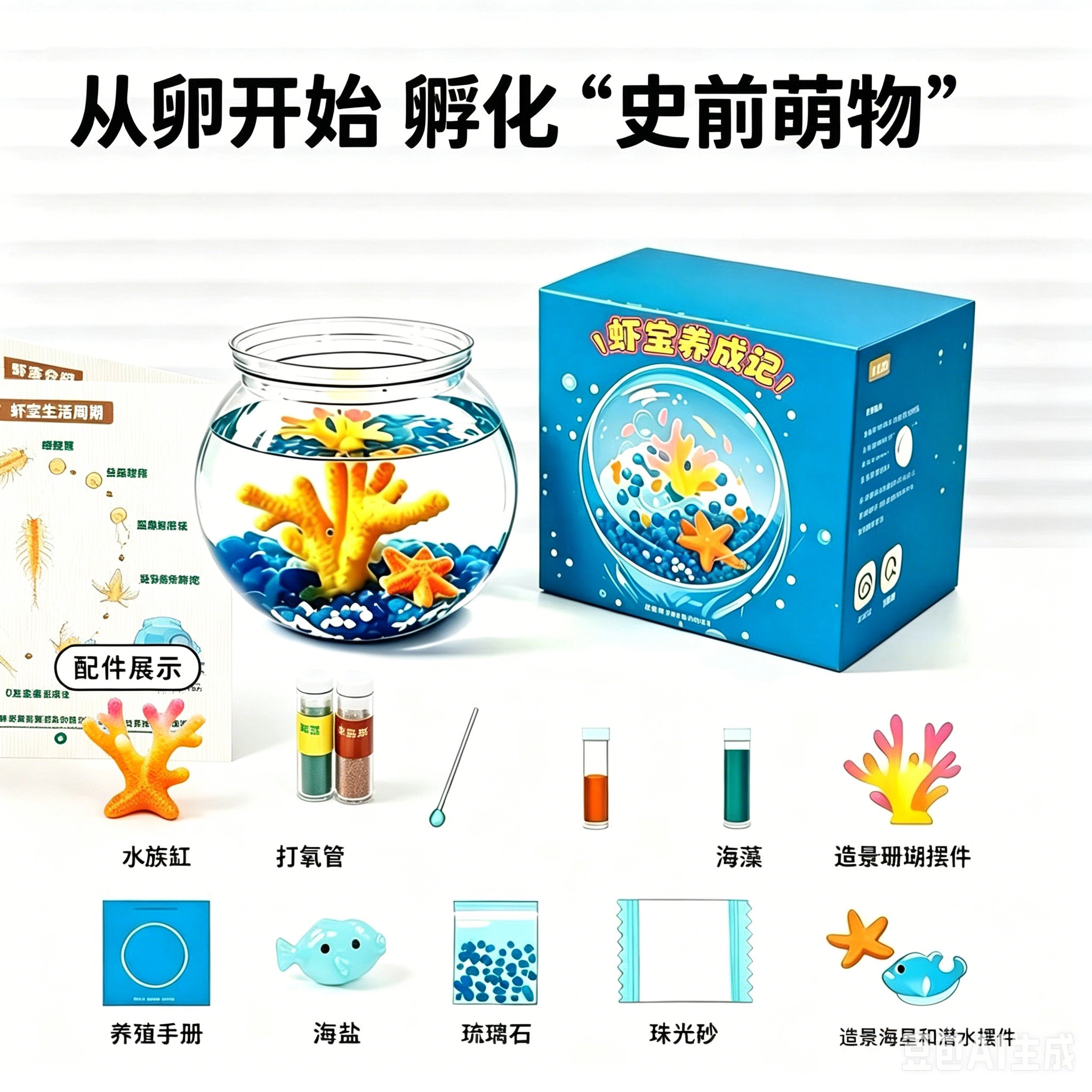 科学小实验套装虾宝养成记孵化养殖儿童益智观察学生玩具生日礼物