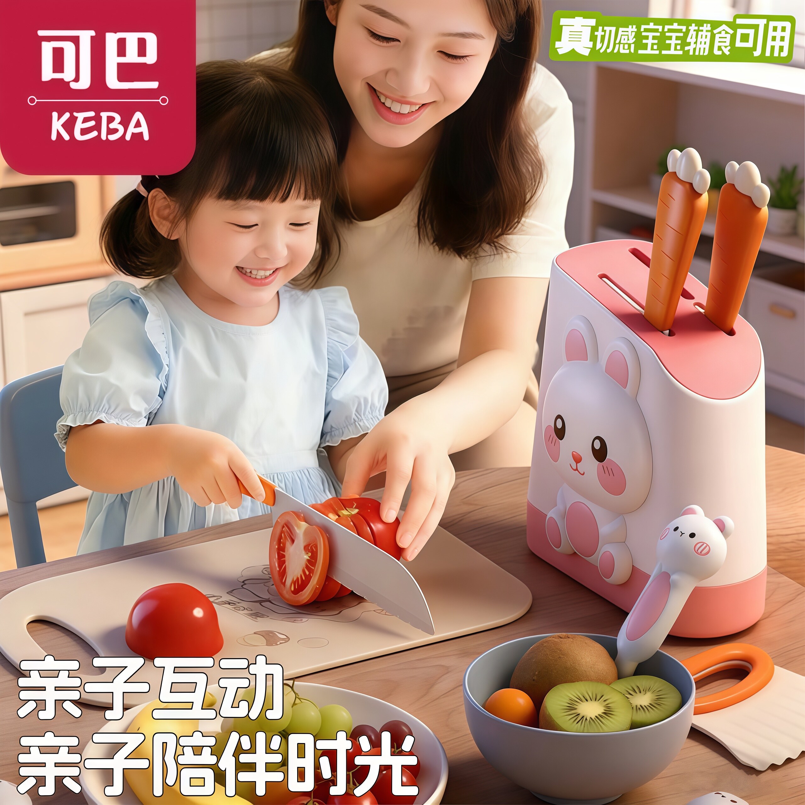 2026火爆菜板刀具套装过家家儿童厨房玩具男女孩3到6岁小学生专用