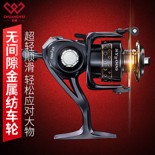 創威魚線輪漁輪金屬紡車輪海竿輪魚輪遠投路亞磯釣海桿拋竿漁線輪