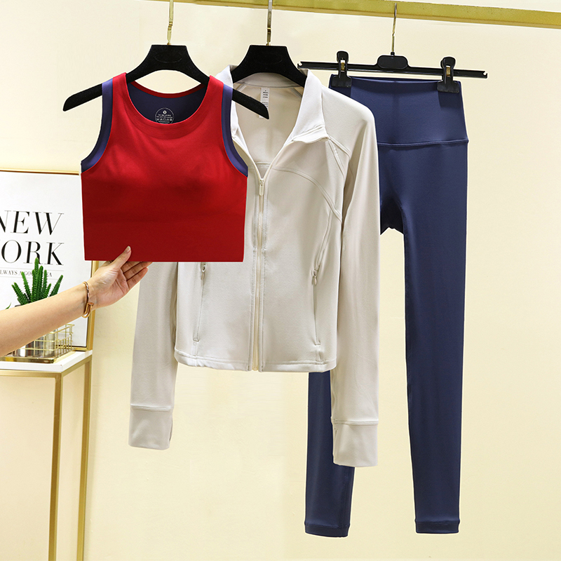 健身服女秋冬季新款专业运动工字背心2025新款普拉提瑜伽长裤套装