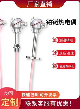 s型铂铑热电偶Wrp-130/230耐高温0-1600度刚玉管热电偶温度传感器