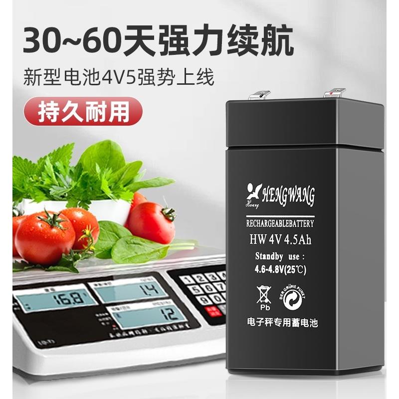 电子秤专用电池4V4.0ah通用电子台称小电瓶6v4.5ah/20hr童车锂电