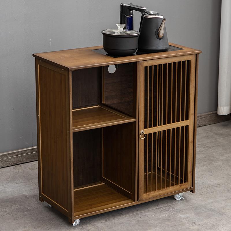 家用移动茶台茶桌茶水实木柜带茶车功夫茶几水壶一体茶具烧水套装