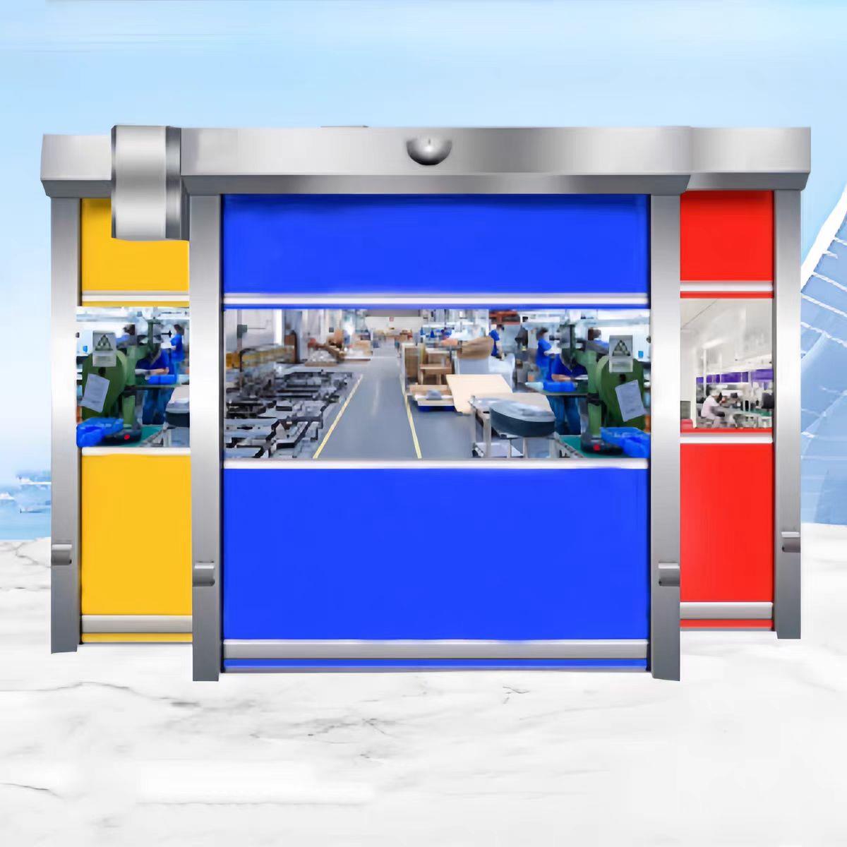 PVC快速卷帘门工业净化车间食品厂快速门自动感应升降门堆积门