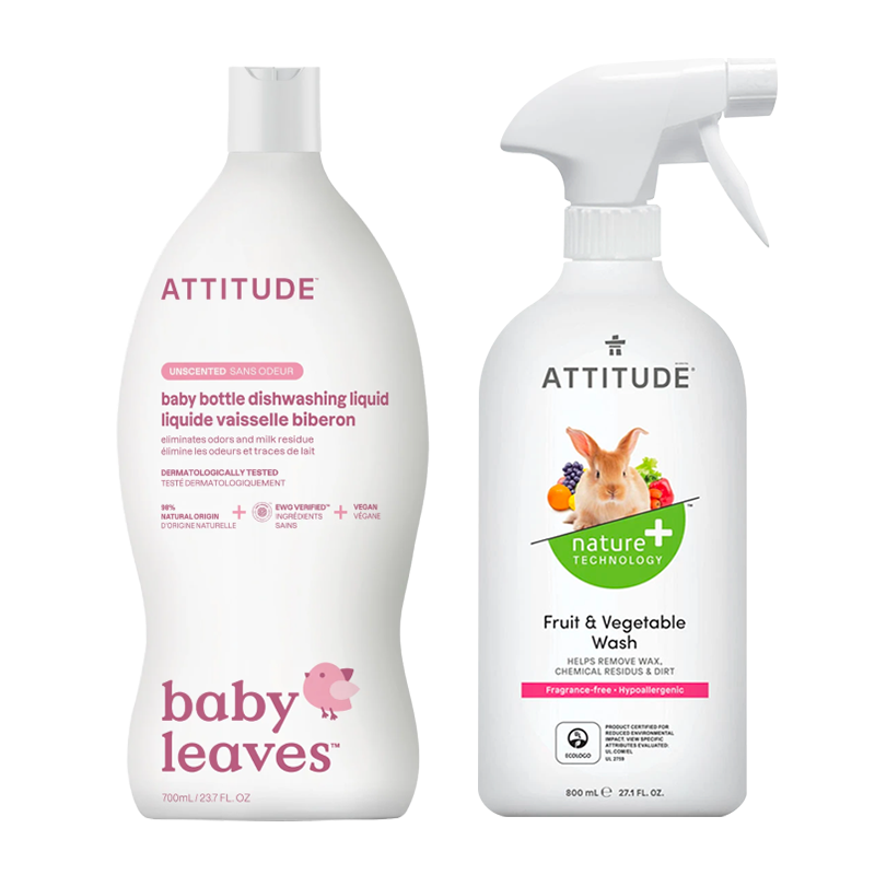 attitude婴儿奶瓶餐具加拿大进口