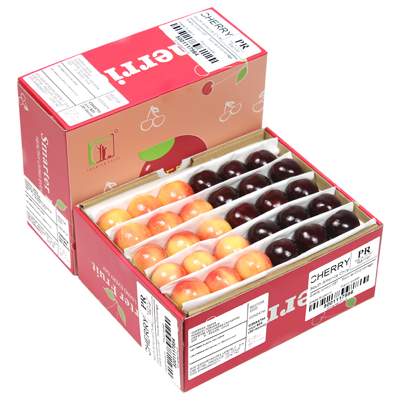 礼盒装1/4斤金色车厘子+黑车组合新鲜水果黄樱桃4J雷尼尔送礼高端
