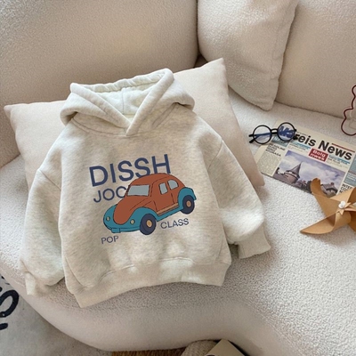 2025秋冬卫衣男女童洋气卫衣儿童新款宝宝加厚加绒连帽上衣一体绒