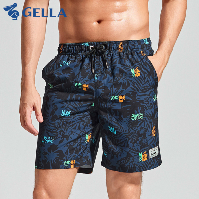 GELLA夏季新品短裤男外穿休闲海边度假花沙滩裤速干宽松大码亲子