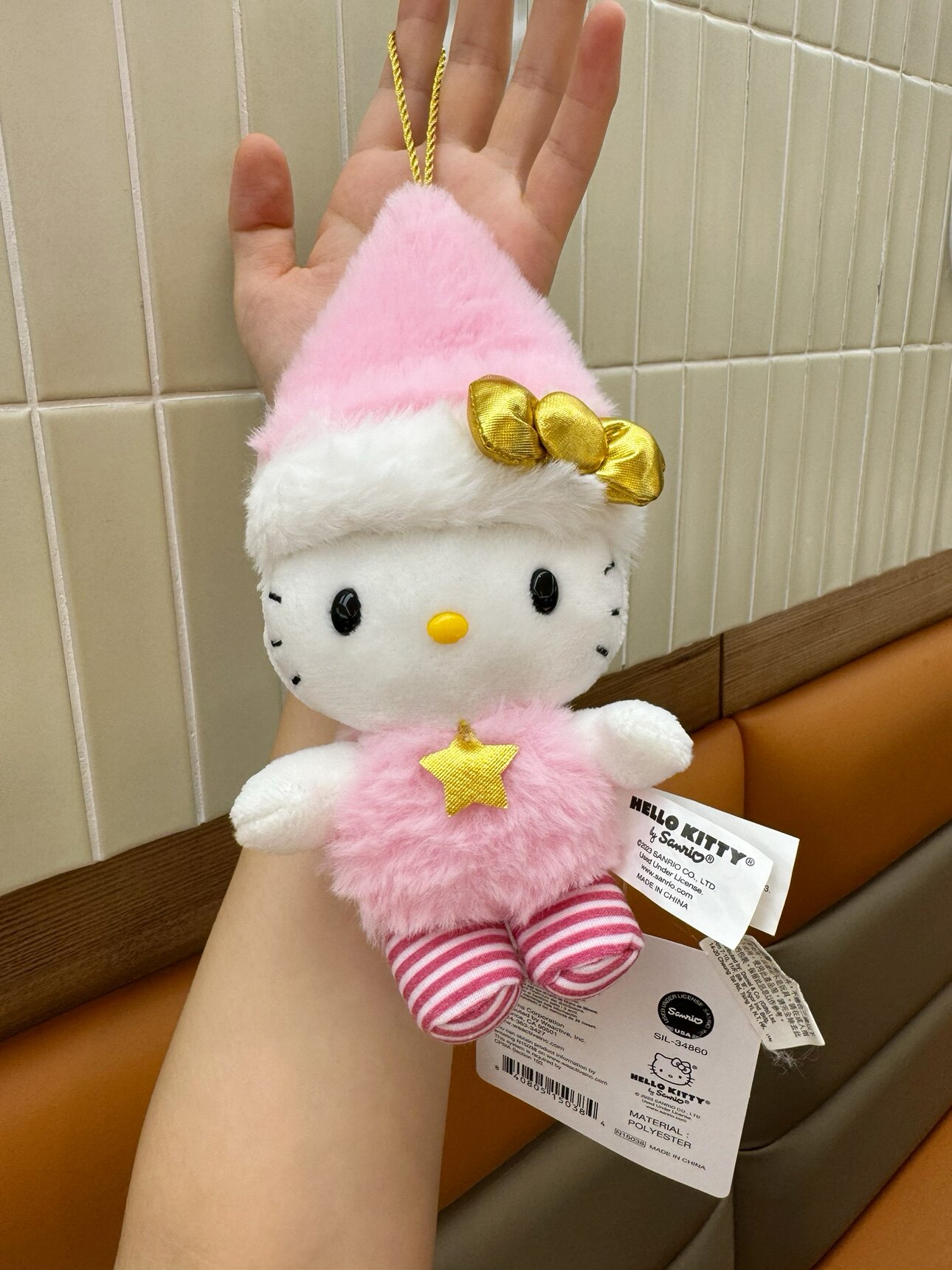 HELLOKITTY 크리스마스 펜던트 2023 한정판 학교 가방 펜던트 장식 크리스마스 선물 소녀 생일