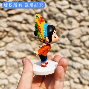 饰品 泉州厦门旅游纪念品浔浦女手办玩偶家装 网红簪花女摆件